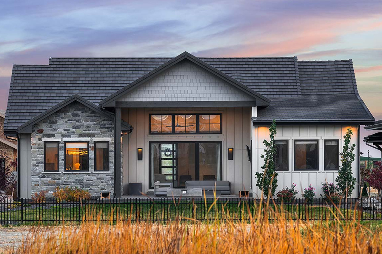 Modern home with new roof